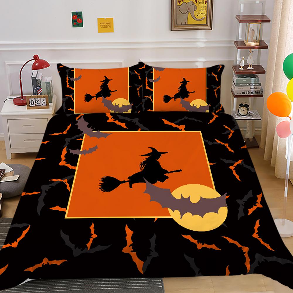 Halloween Home Bedding Down Duvet Cover Set Bedroom Duvet Cover Pillowcase Single/double Bed Full Size Home Decoration Bedding