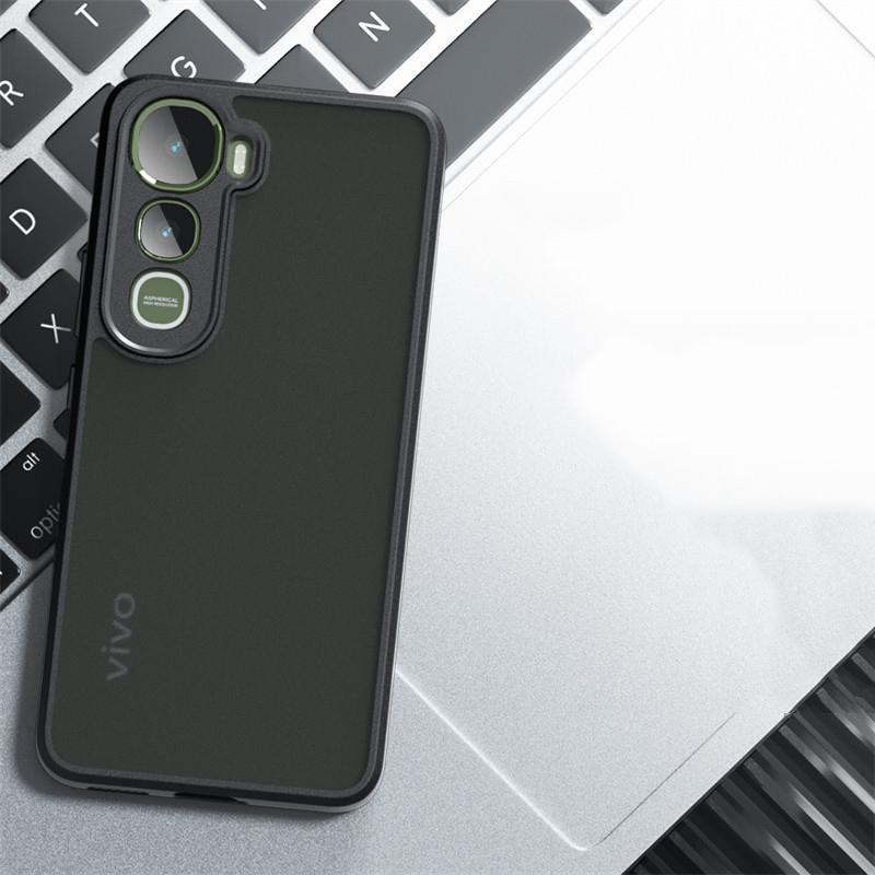 Для чехла ViVo Y400 Чехол ViVo Y400 Мягкая рамка из ТПУ Матовый прочный бампер из ПК Защитная задняя панель Чехлы для телефона Для ViVo Y400 Funda