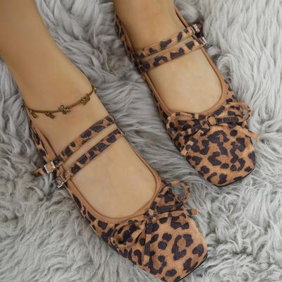 86350 пар туфель-одиночек с леопардовым принтом, новые балетки осень-зима 2025, туфли на плоской подошве