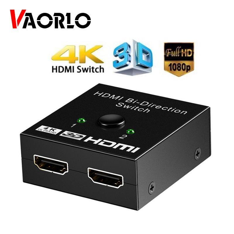 VAORLO Конвертер HDMI поддерживает передачу видео-аудио 4k HD для проектора PS4, телеприставки с низкой задержкой и переключателем
