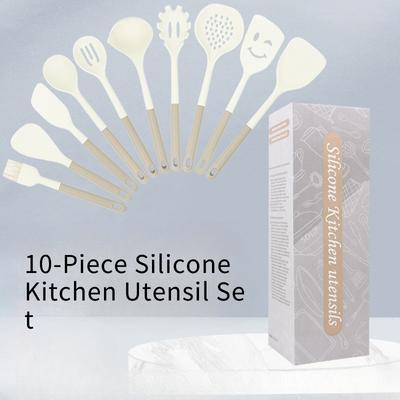 Белый пищевой силикон кухонная утварь кухонная лопатка ложка практичный кухонный инструмент набор кухонных принадлежностей