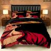 One Piece Monkey D Luffy Pattern Bedding Quilt Set Quilt Cover Pillowcase Home Birthday Gift(1 * duvet cover + 2 * pillowcase, without core)
