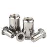 OIMG 304 Stainless Steel Flat Head Knurled Rivet Nuts