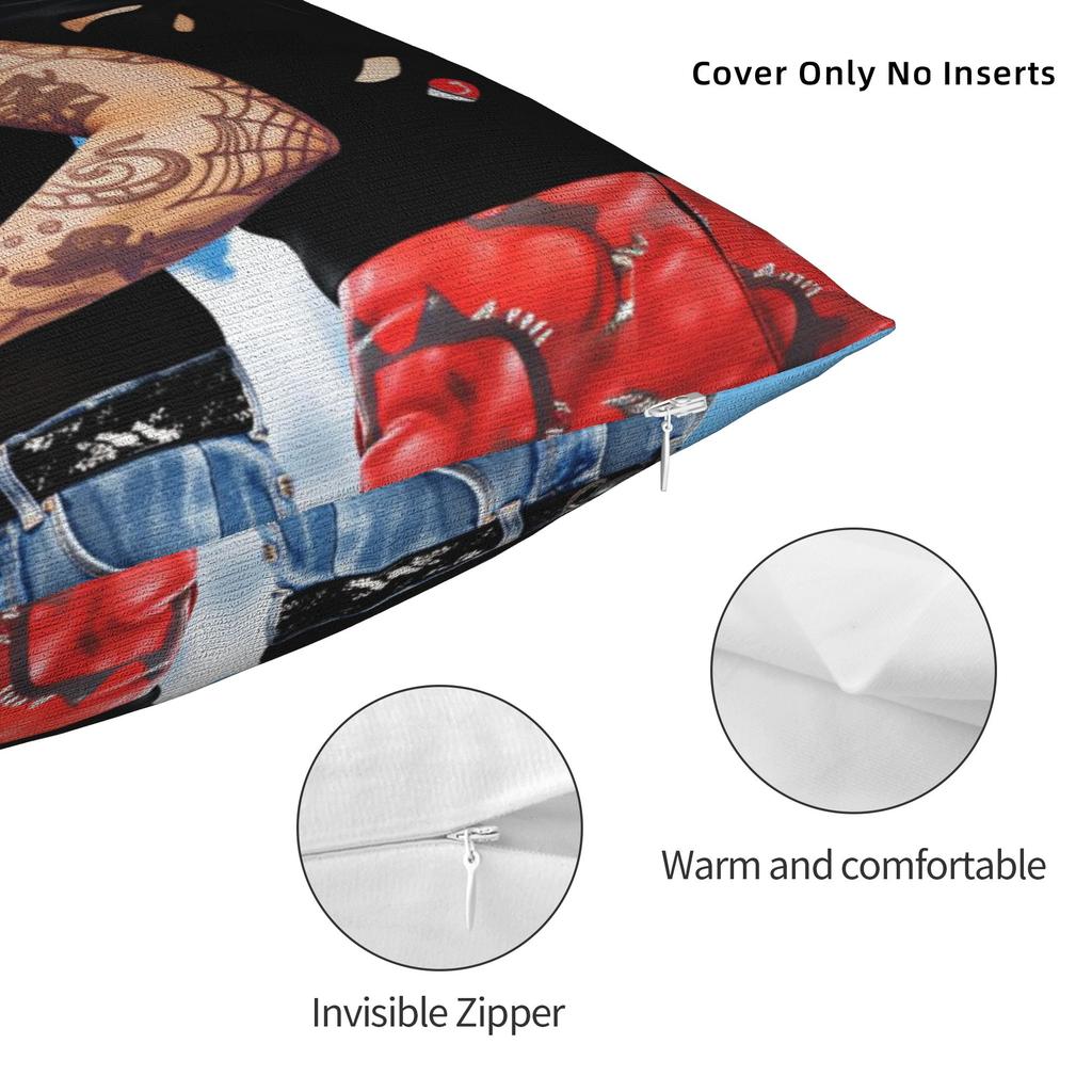 CA7RIEL & Paco Amoroso Papota Tour Pillow Case  Soft Pillow Cover For Sofa Car Home Decor Funny Cushion Cover