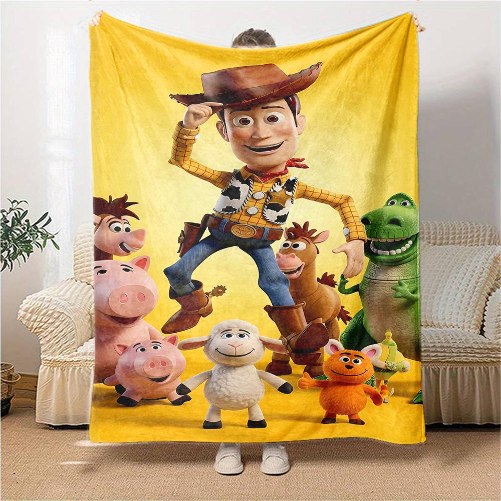 1Pc Toy Story Characters Blanket Soft Throw Blanket For Home Bedroom Bed Sofa Travel Office Solid Christmas Blanket