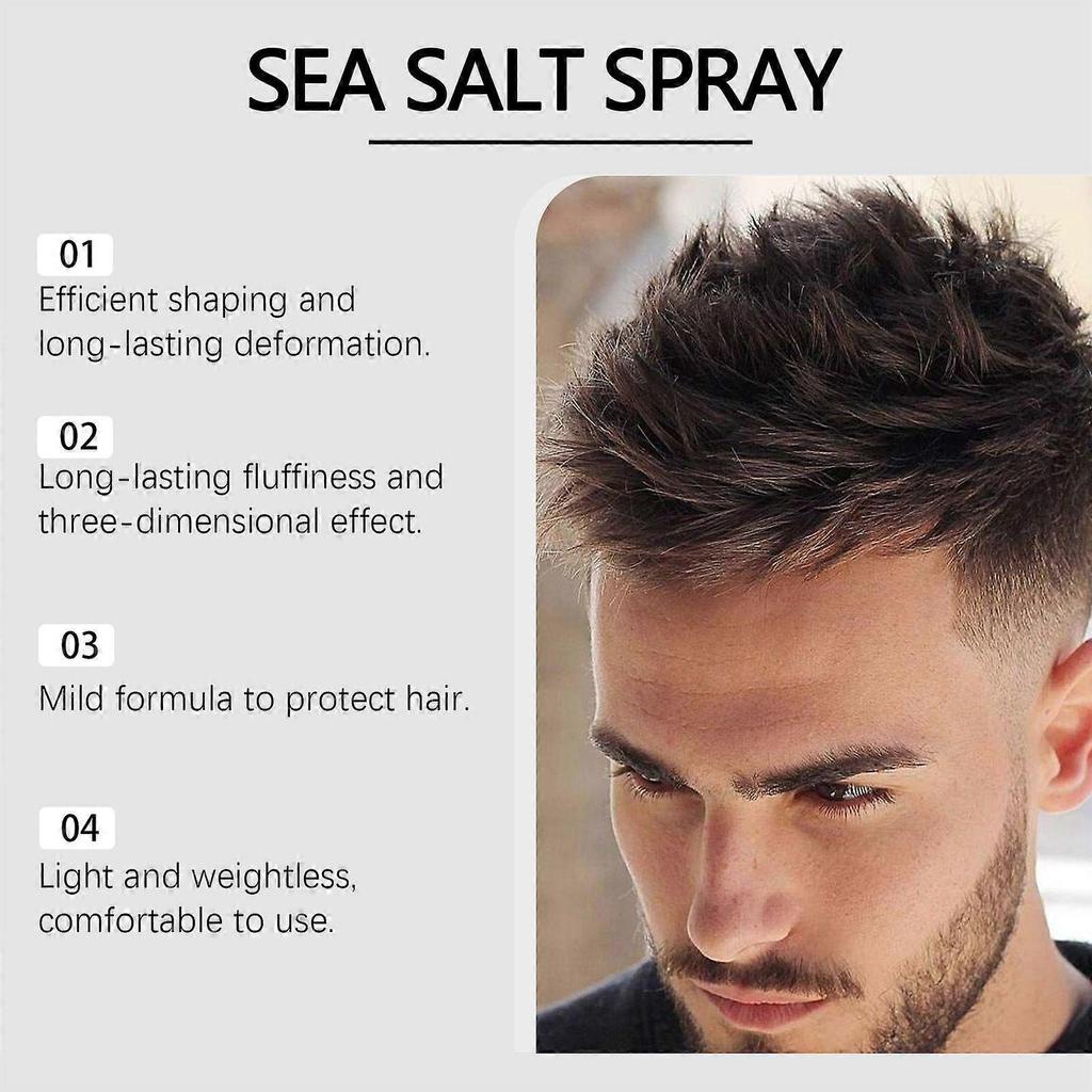 Men's sea salt styling spray hair fluffy lazy refreshing styling does not fall 1