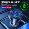 66W Car Charger Adapter 4 Ports USB Charger Intelligent Chip Protection Voltage Detection PC Fire-retardant Heat-resistance Portable Car Charger for