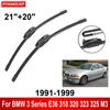 2 дворника 21" 20" передние дворники сменные для BMW 3 серии E36 318 320 323 325 M3 1991-1999, щетки стеклоочистителя оригинальное оборудование щетка стеклоочистителя