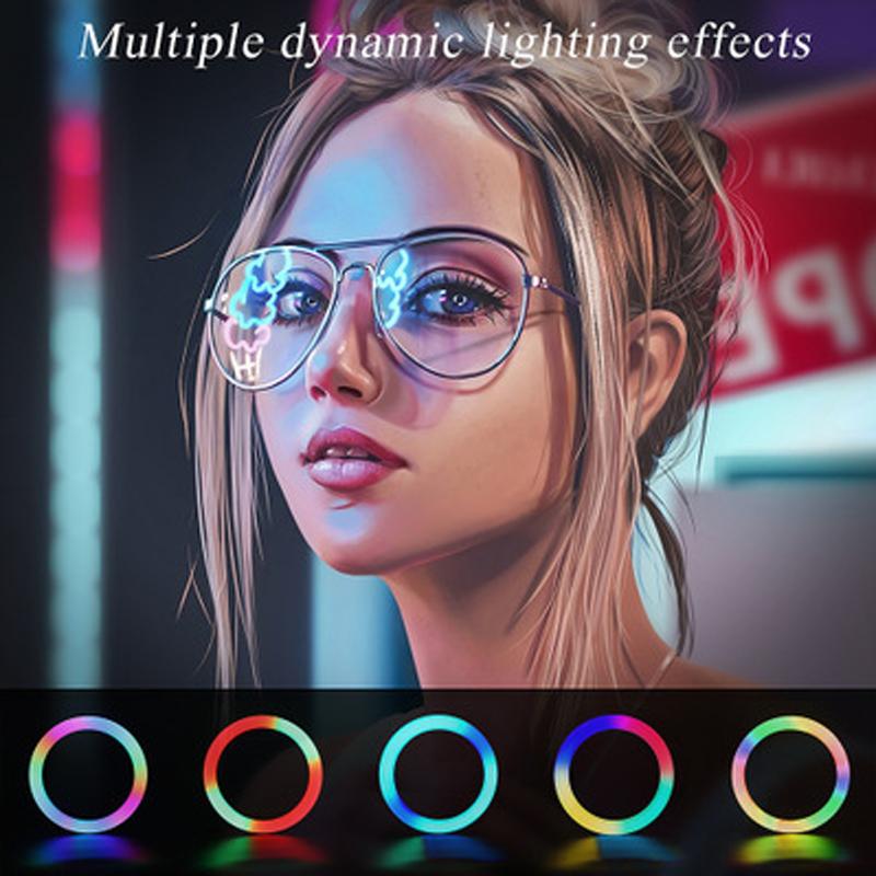 13inch RGB Led Selfie Ring Light With 0.5m 1.6m 2m Tripod Colorful 33cm Photographic Lighting With Remote Control For Youtube