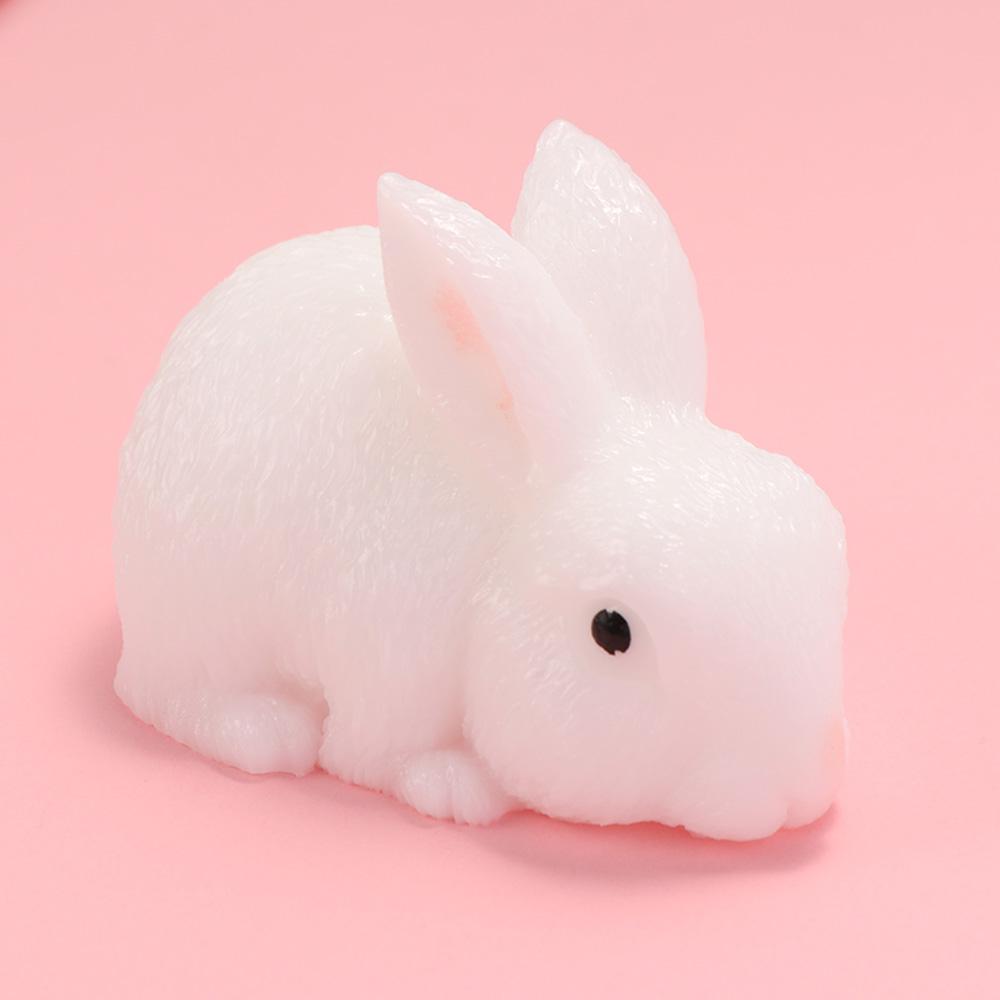 Silicone Rabbit Fidget Super Soft Pinching Fingertip Toy Creative Bunny Squishy Toy Desk Decor