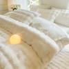 Light luxury gradual change imitation rabbit velvet four-piece set autumn and winter milk velvet quilt cover thickened high gram weight bubble velvet