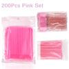 200Pcs Eyelash Brushes Disposable Cotton Swab Micro Lip Brush Wands Individual Eyelashes Microbrush Lash Extension Accessories