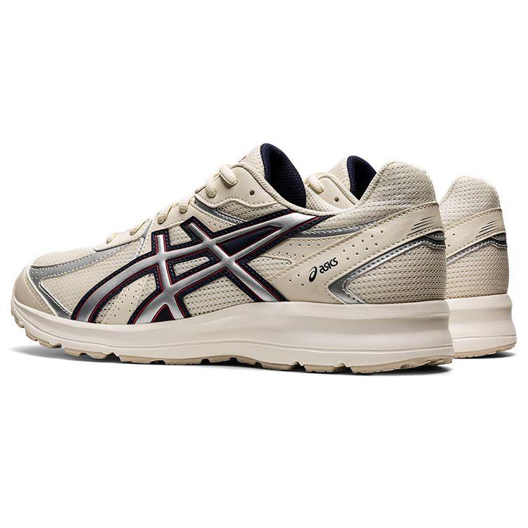 Asics Jog 100S Lace-Up Low-Top Running Shoes Men sneaker Off-White Silver 1201A432-200