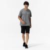 Men's Navidry Short Sleeve T-Shirt U-Neck Moisture-Wicking Innerwear Light Gray Size L
