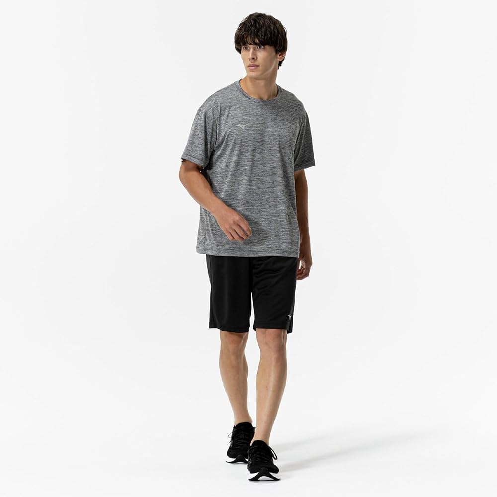 Men's Navidry Short Sleeve T-Shirt U-Neck Moisture-Wicking Innerwear Light Gray Size L