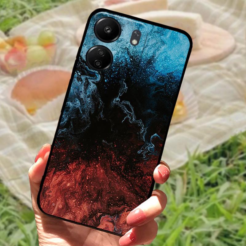 Для Redmi 13C 4G Чехол ТПУ Силикон Мягкая Защитная Задняя Крышка Телефона Для Xiaomi Poco C65 Модный Принт Ударопрочный Бампер Чехлы