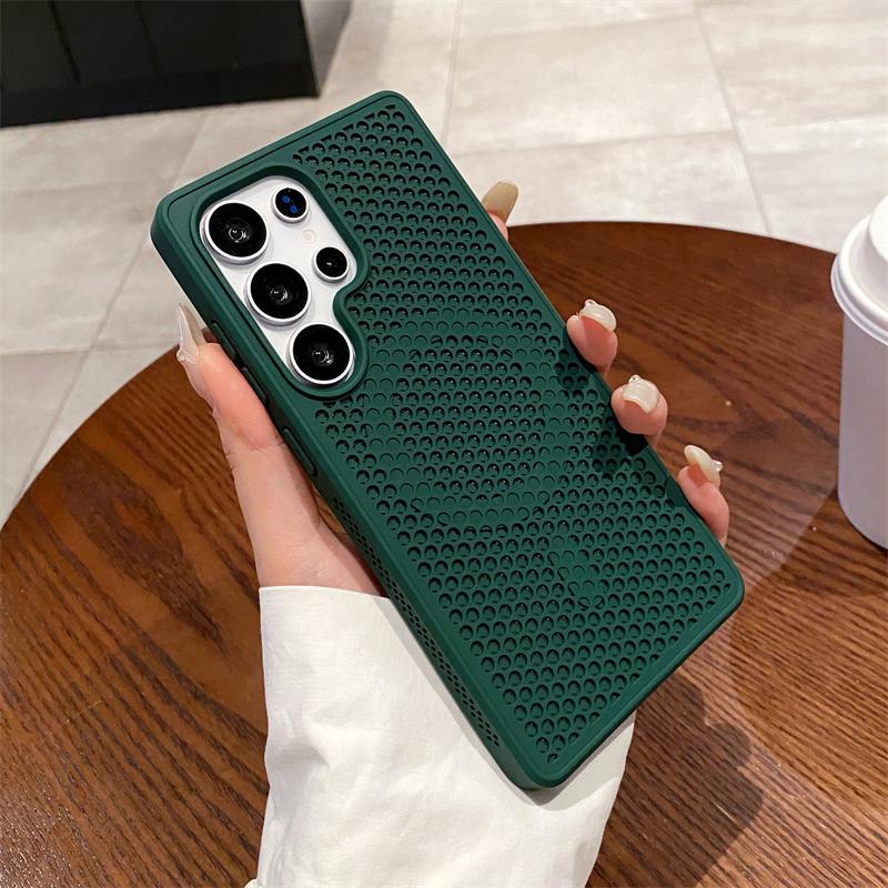 Роскошный дышащий чехол Magsafe для Samsung S25 S24 S23FE S22 Ultra Plus с магнитной беспроводной зарядкой, твердый чехол