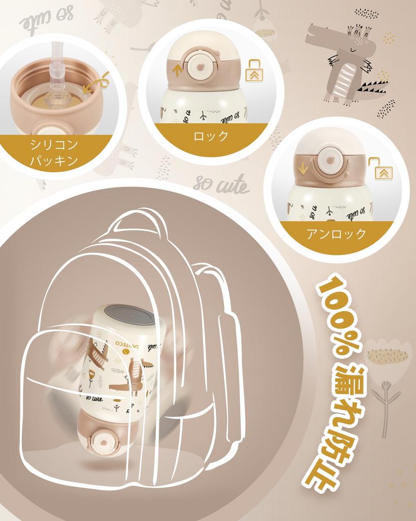 Бутылка для воды SANTECO MARA Thermos 450 мл с трубочкой в комплекте Прямой тип питья Совместимость со спортивными напитками Совместимость с газированием Холодоизоляция