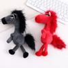 Plush Horse Keychain Lucky Horse Mascot Pendant for Bag Backpack Purse Fluffy Horse Keyring Cony Pony Doll Ornament