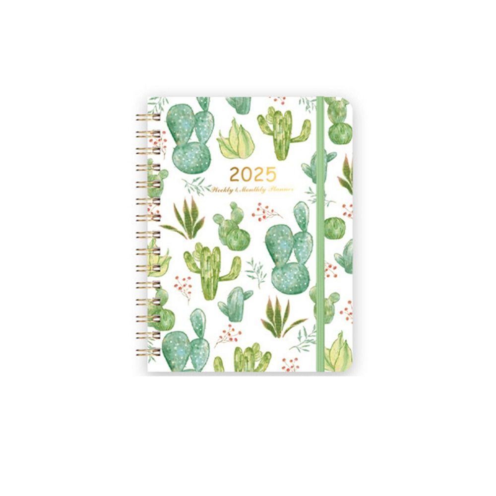 Monthly 2025 English Agenda Book Loose-leaf Coil A5 Schedule  Planner  School Stationery