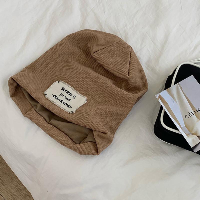 Knit Trendy Japanese Beanie For Winter Women Warm Medium Size Hat Acrylic