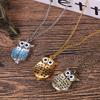 1Pc Owl Retro Creative Pocket Watch, Flip Unisex Creative Watch Quartz Watch Creative Pendant Watch
