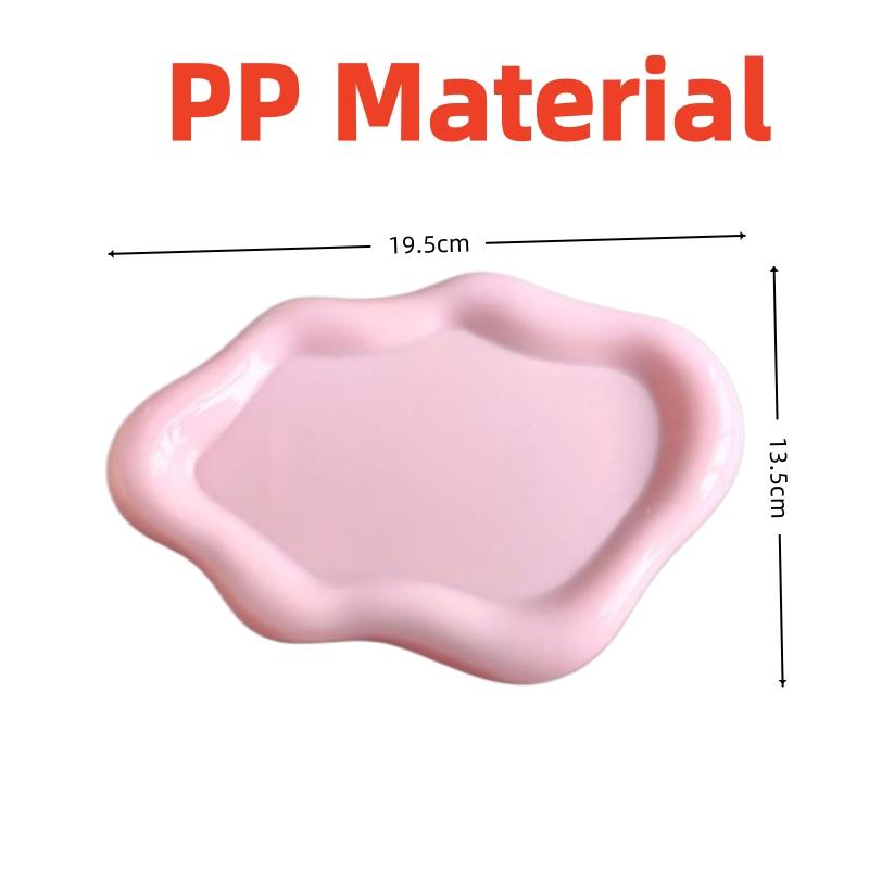Cloud-Shaped Jewelry Tray Decorative Plate For Rings Earrings Bracelets & Necklaces Plastic Vanity Tray For Women Bedroom Decor