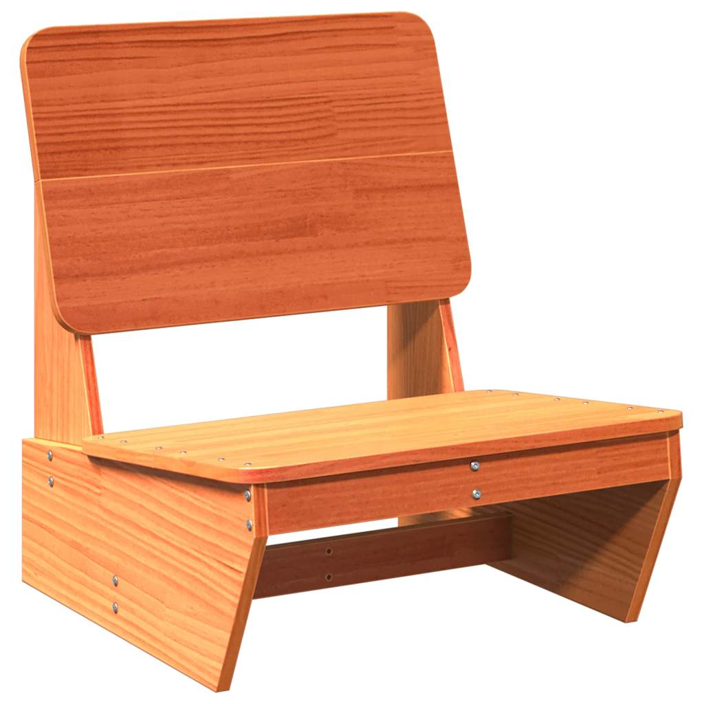 Garden Chair Wax Brown 60x64x70.5 cm Solid Pine Wood