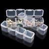 1Set 28 Lattice Plastic Nail Tool Decorations Empty Storage Case Box