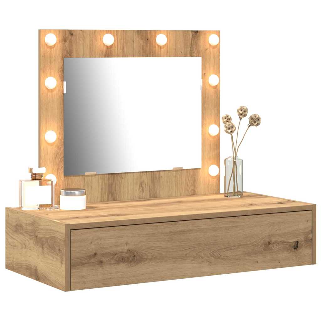 Makeup Table with Drawers Brown 83 x 40 x 70 cm Engineered Wood