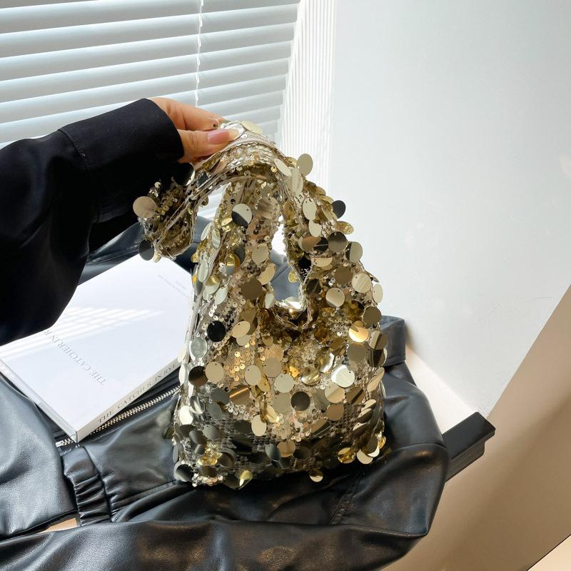Personalized Sequin Underarm Bag for Women 2025 New Fashion Handbag Large Capacity Versatile Shoulder Bucket Bag