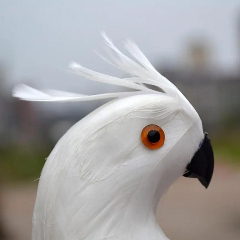 1 шт., фигурка животного, птицы, пера, сделай сам, креативная, для газона, украшение, ручная работа, садовый реквизит, украшение, имитация попугая 25/35 см