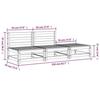 VidaXL Canapé Jardin sans Accoudoirs Repose-pieds, Siège avec Dossier, Meuble de Terrasse Patio Arrière-cour Extérieur, Bois 837968