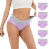 5PC Women's Large Color Cotton High Waist Pants With Raised Hips Underwear