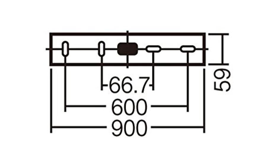 Panasonic LED Kitchen Light Directly Mounted Under Shelf L900 Switch Double Sided Makeup LGB52200KLE1