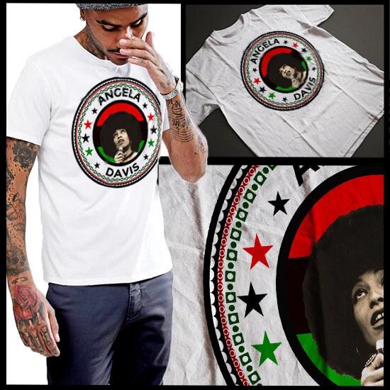Black History Month African American Angela Davis Africa Pride T-Shirt Cotton