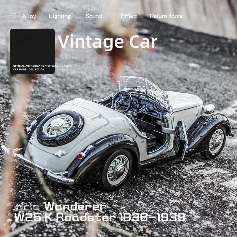 1/32 масштаб Wanderer W25K Alloy Roadster классический автомобиль литой металлический транспорт масштабная модель автомобиля со звуком и светом коллекция детские игрушки подарок