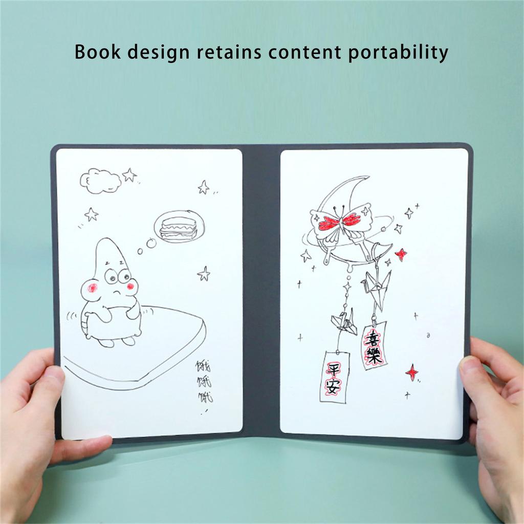 Двусторонняя магнитная доска-блокнот со стираемым маркером, портативная доска для письма в офисе, для встреч, для письма и рисования