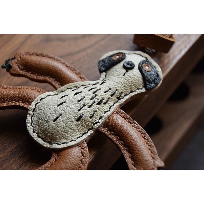 Designer Original Folivora Sloth Handmade Leather Car Key Bag Pendant Personalized Niche Keychain