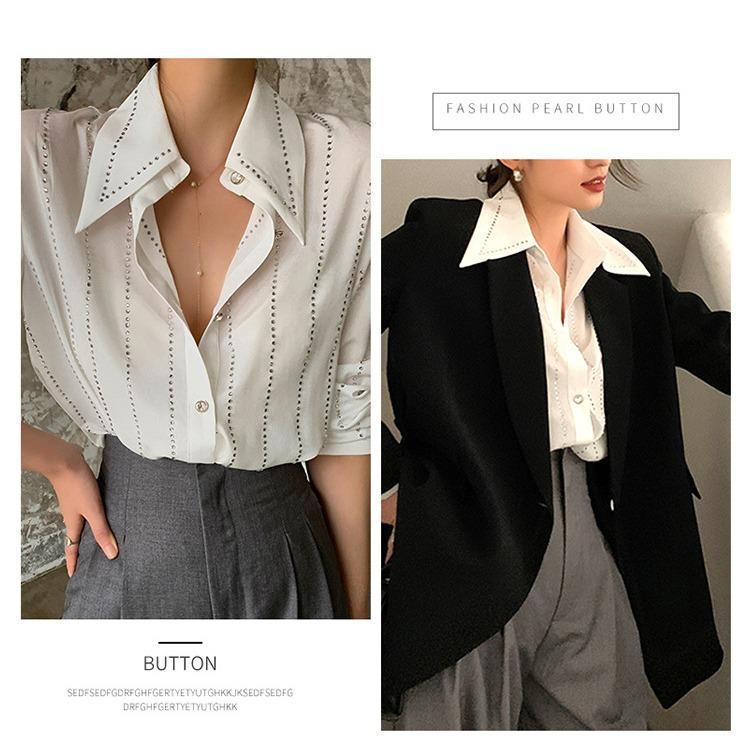 10Pcs Crystal Glass Diamond Buttons High-End Women'S Clothes Top Cardigan Round Button Shirt Sweater Cardigan Small Buttons