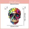Colorful Fashion Skull Pattern Acrylic Glass Pendant For Decoration Halloween