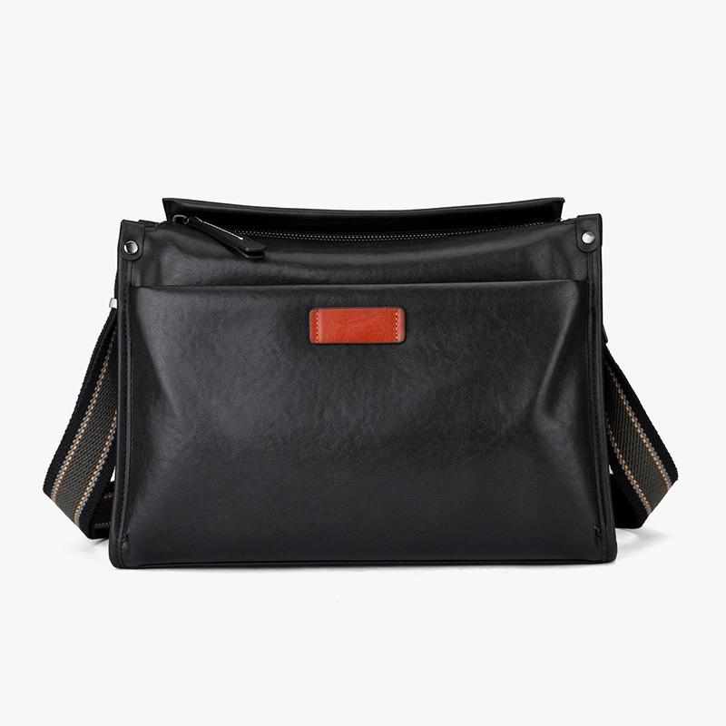 Мужская сумка через плечо из натуральной кожи, модная повседневная сумка через плечо, сумка-мессенджер из коровьей кожи с верхним слоем