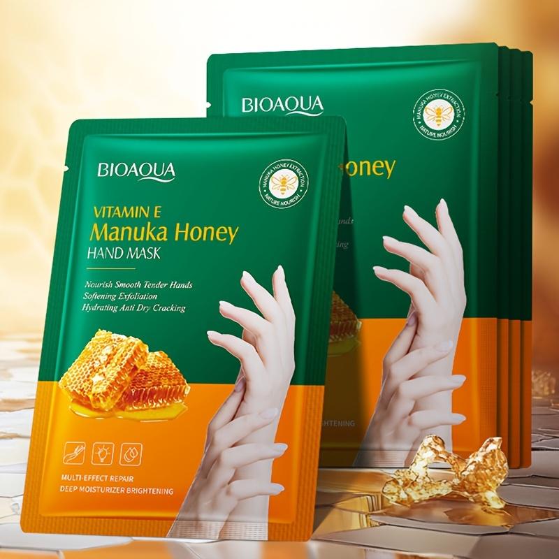 Vitamin E Mango Honey Hand Mask 5 Pairs - Deep Moisturizing Brightening Softening for Dry Hands, Autumn Winter Hand Care