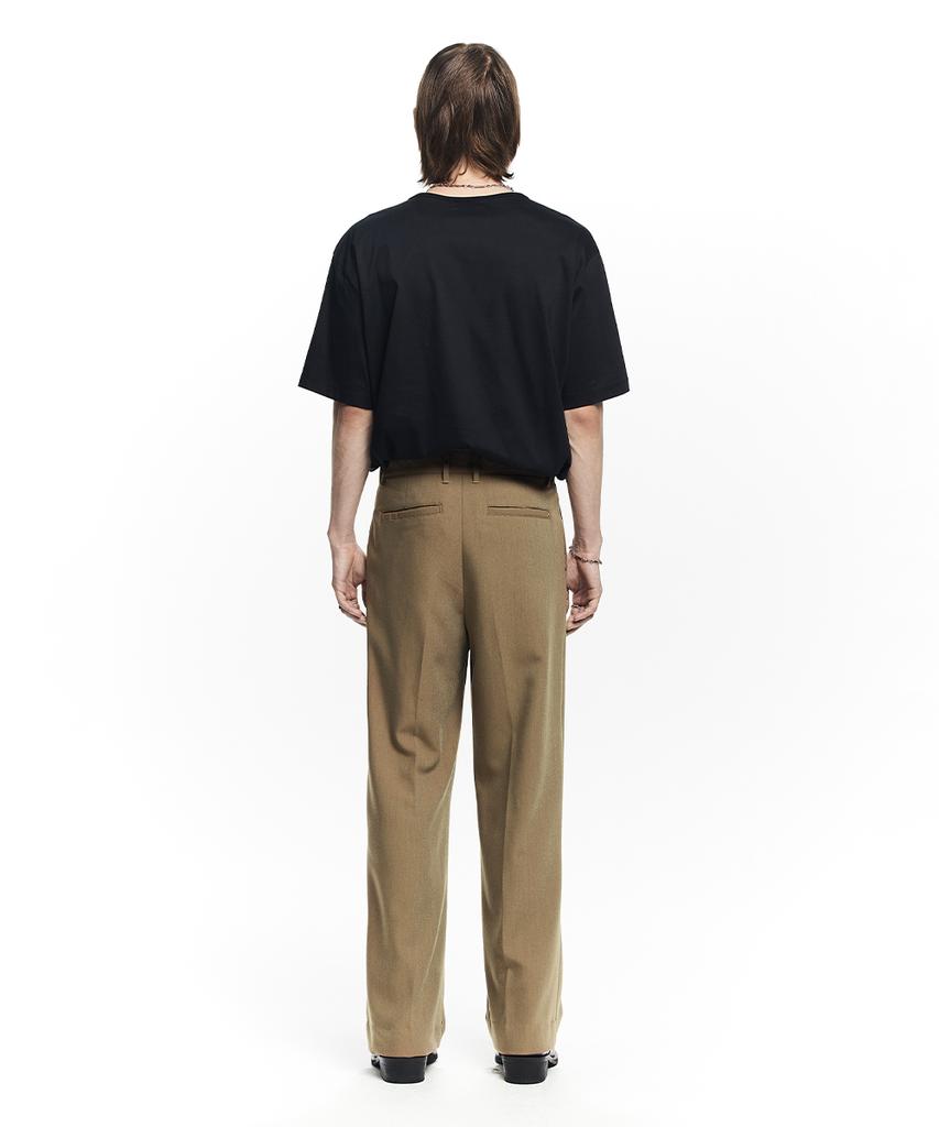 MAISON MINED Брюки с двумя складками широкие Saint Бежевые