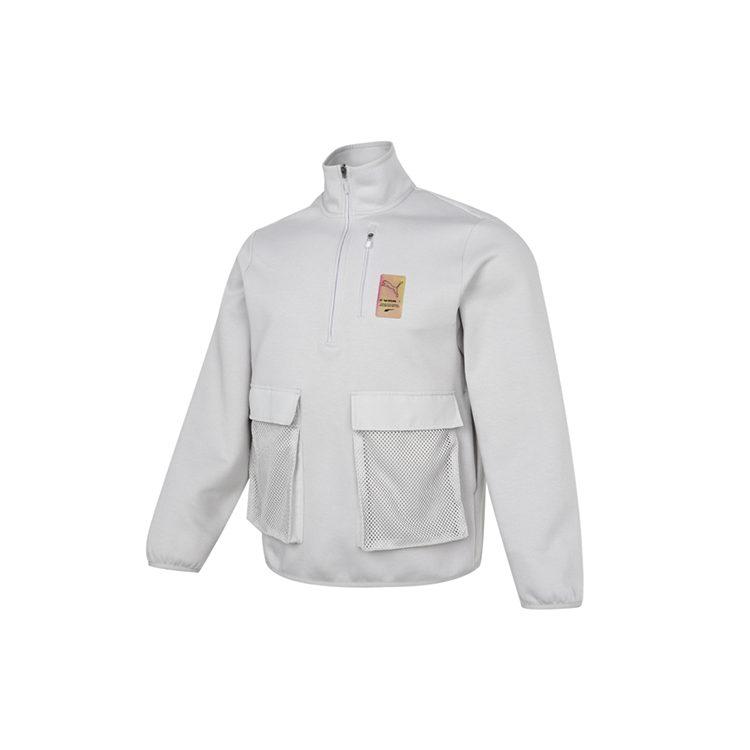 Puma Куртки Мужские Светло-серые Стойка Умеренный 531449-09