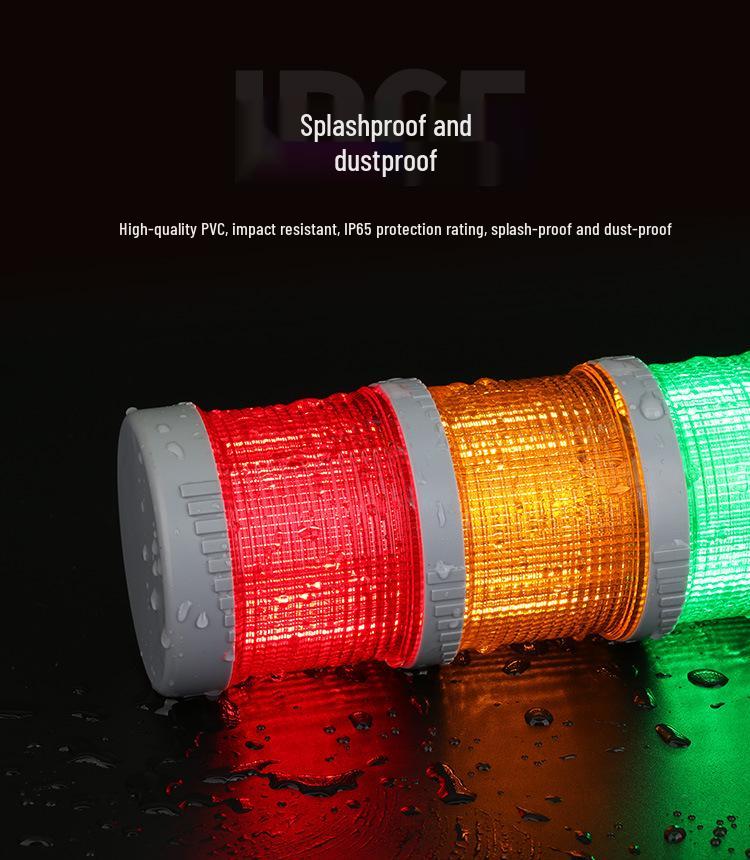 Светосигнальная башня LED многоуровневая с трехцветным индикатором и звуковой сигнализацией, 24 В