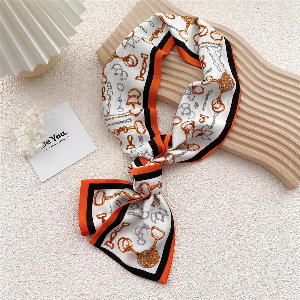 New Scarves Silk Scarves Women'S Spring And Autumn Season Long Decorative Professional Scarves Summer Thin Styles Paired With Shirts Stylish