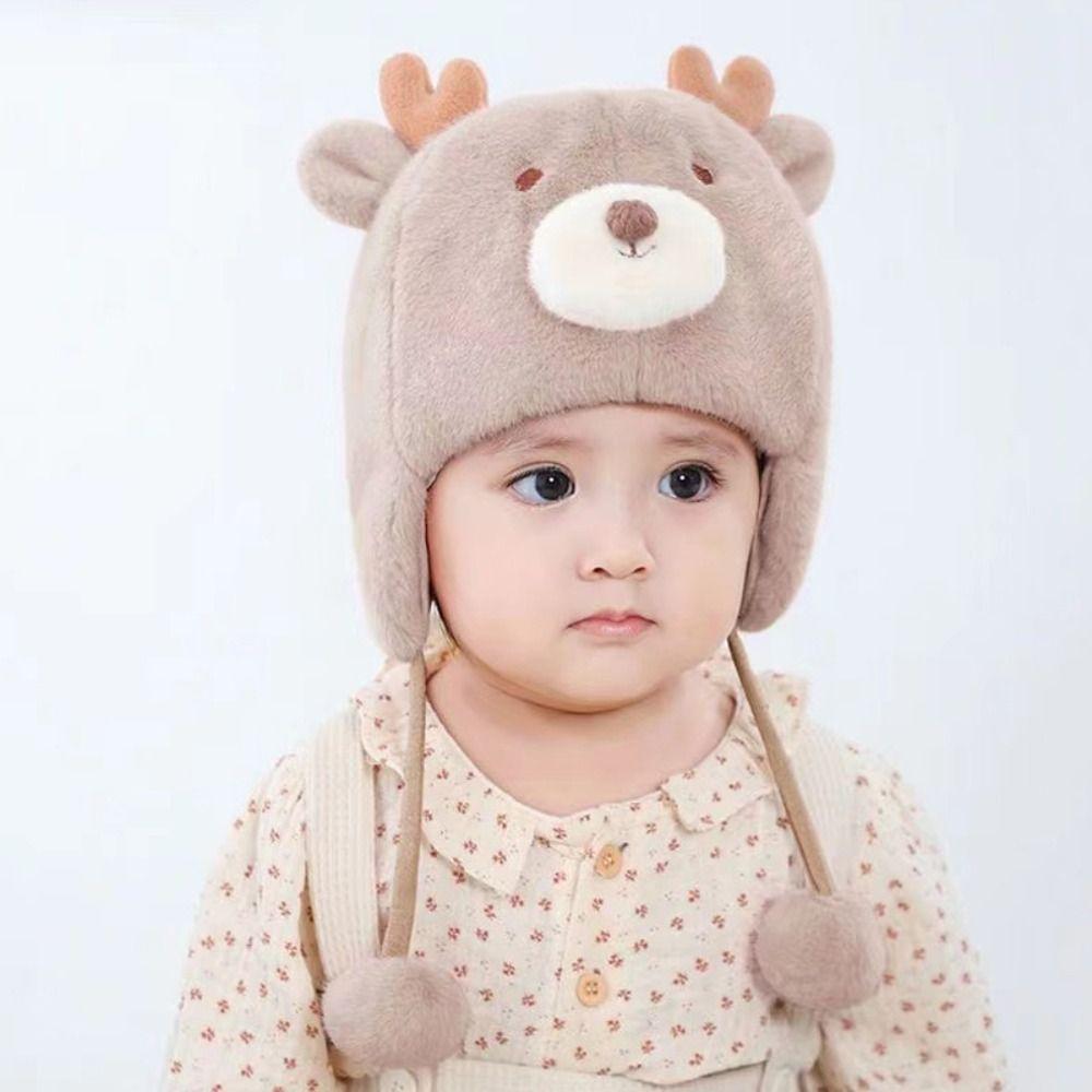 Ear Protection Winter Baby Hat Plush Toddler Bonnets Fashion Baby Warm Cap  Autumn/Winter
