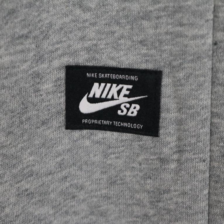 Nike Флисовый свитер с круглым вырезом и вышитым логотипом, рукав реглан, мужская толстовка, серый цвет AQ9564-063
