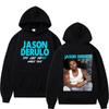 Худи с графическим принтом Jason Derulo Last Dance World Tour 2026 Унисекс Хип-Хоп Поп Мода Флисовые Свободные Толстовки Унисекс Уличная Одежда